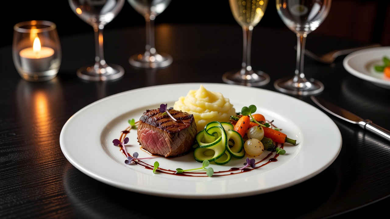 Beautifully plated meal for a special occasion