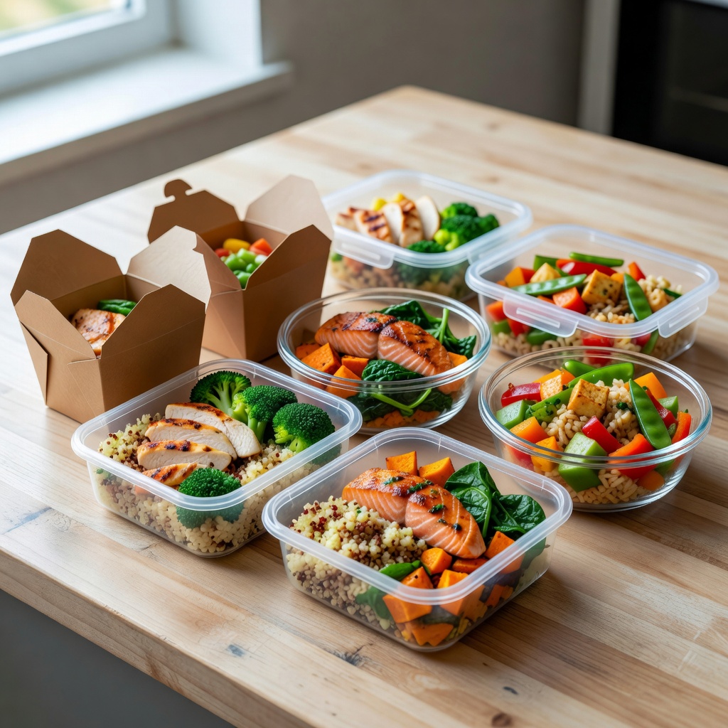Containers of prepared meals