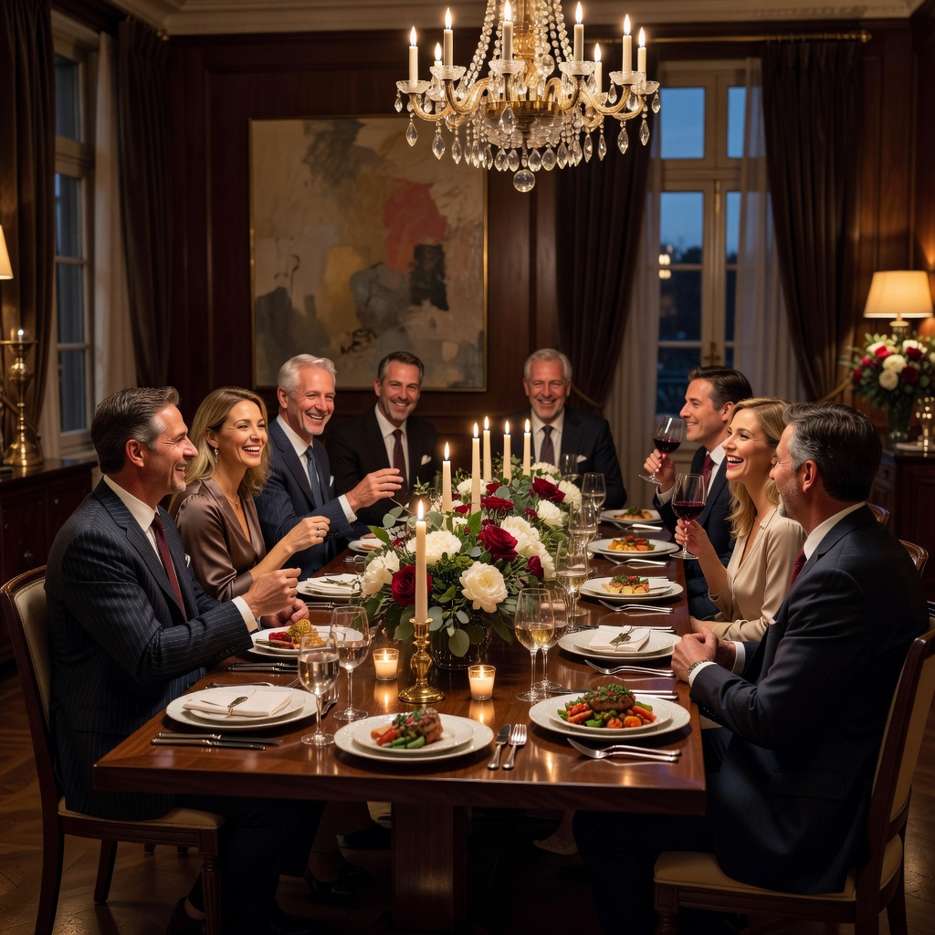 Dinner party setting