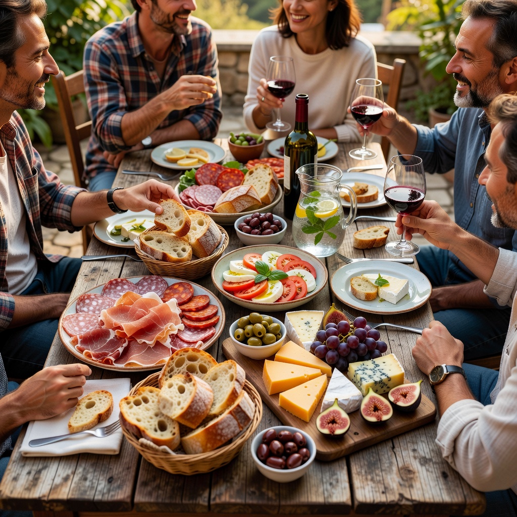 Small gathering food spread